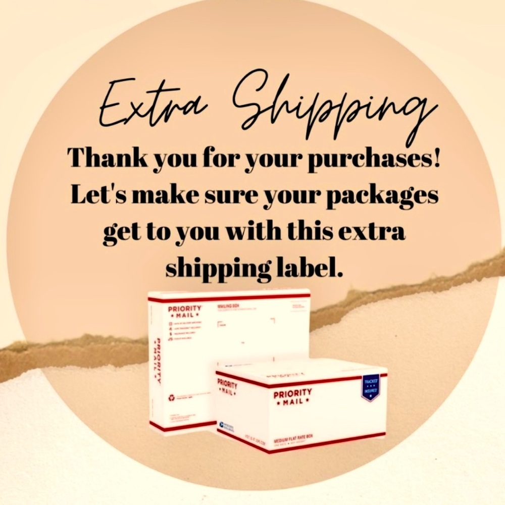 EXTRA SHIPPING LABEL TO BE PURCHASED on Orders over 5 pounds for $3 each…